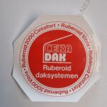 Ruberoid sticker